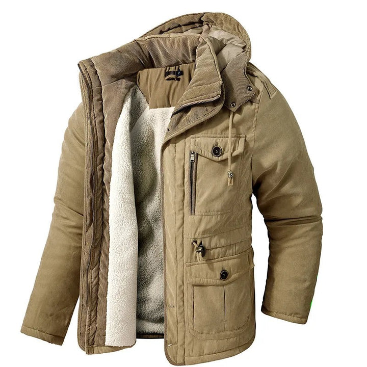 Mænds isoleret vinterparka - Hooded med lommer