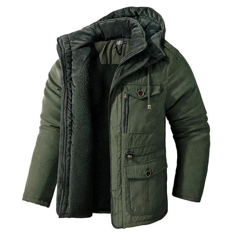 Mænds isoleret vinterparka - Hooded med lommer
