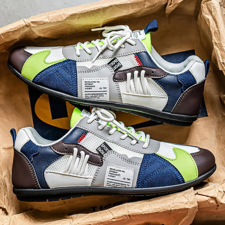 Mænds Low-top Sneakers - Retro Stil med Farveblok