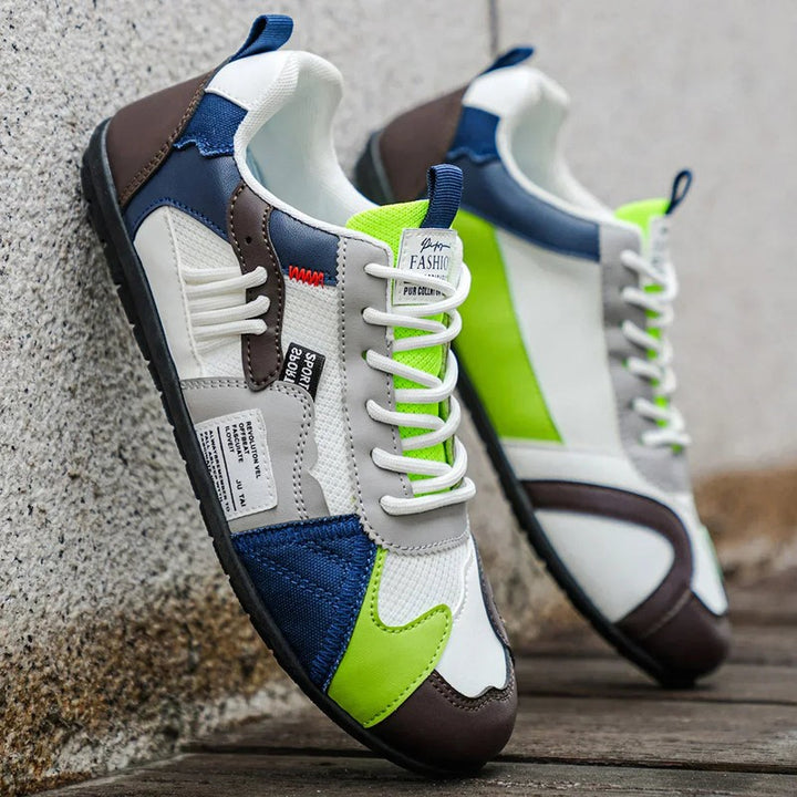 Mænds Low-top Sneakers - Retro Stil med Farveblok